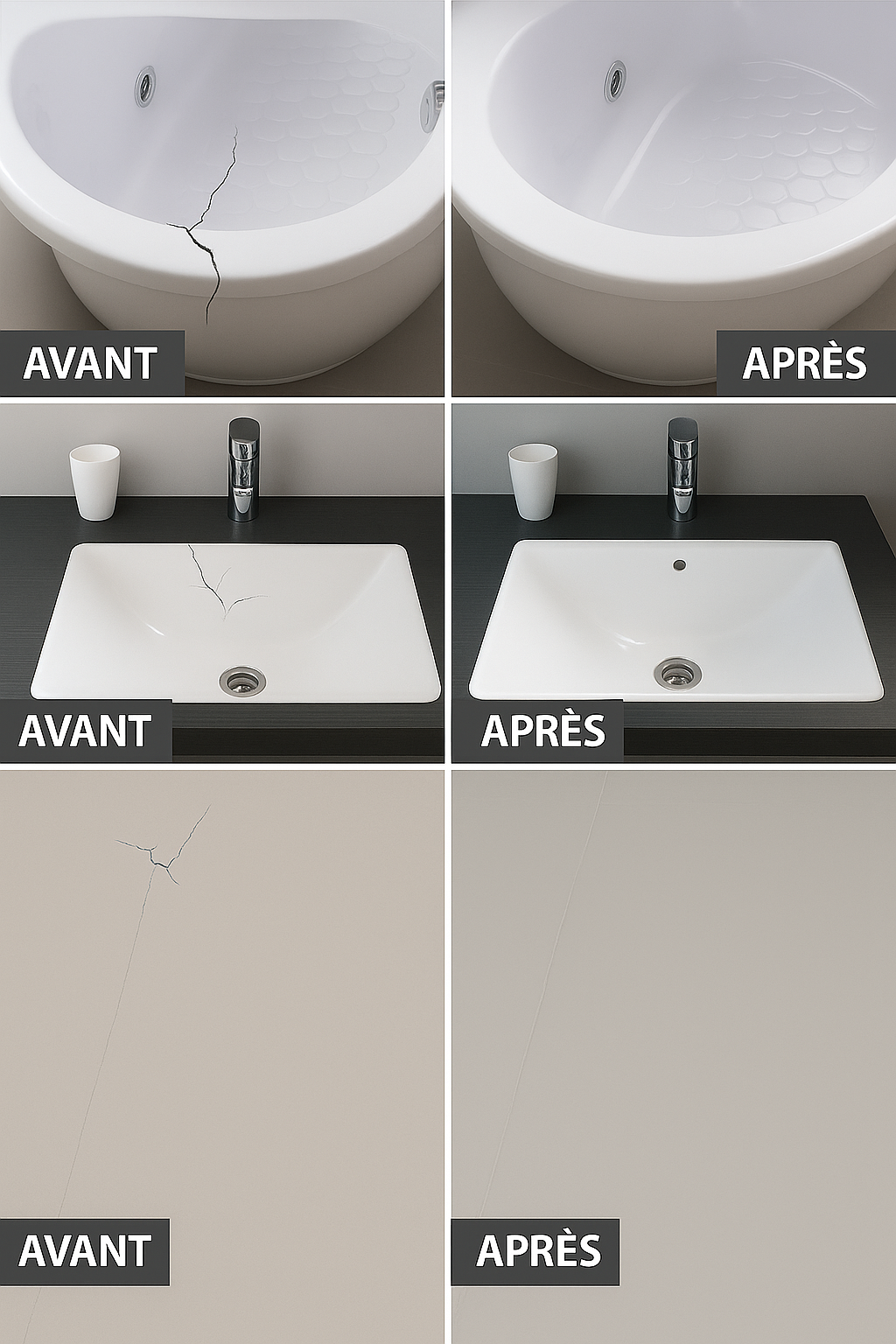 avant après céramique